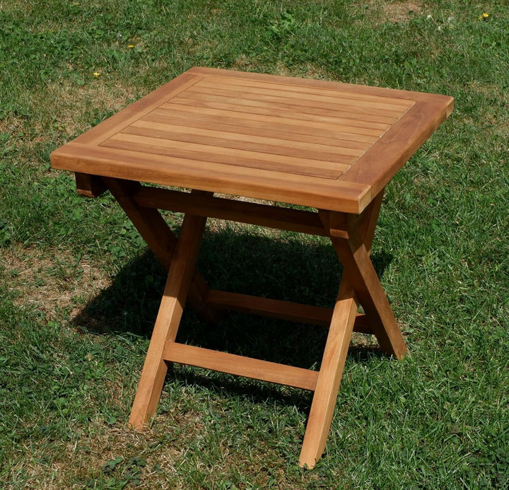 ASS Teak Klapptisch Holztisch Gartentisch Garten Tisch Beistelltisch 45x45cm Holz JAV-Picnic