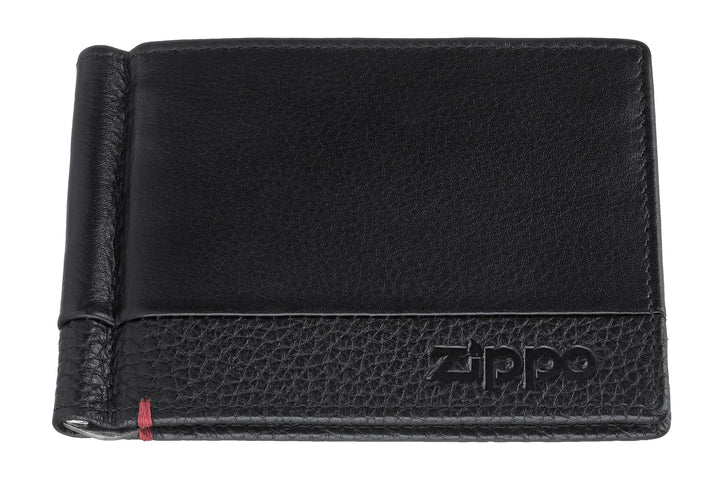 Zippo Herren Nappa Geldscheinklammer Portemonnaie Schwarz Geldbörse Schwarz (Schwarz)