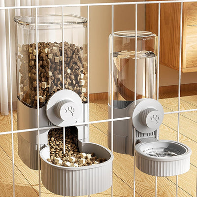 Hanging Automatic Food Water Dispenser, All-in-One Gravity Pet Feeder, Katzenfutter und Wasserspende