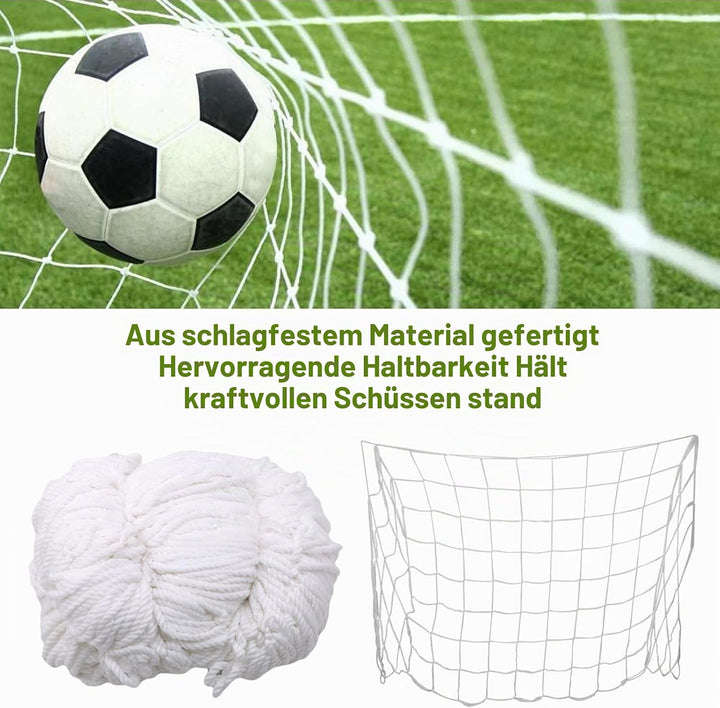 Fussballnetz 3x2 m, Tornetz 3x2m Grösse Fussballtornetz Polypropylenfaser Ersatznetz für Fussballtor