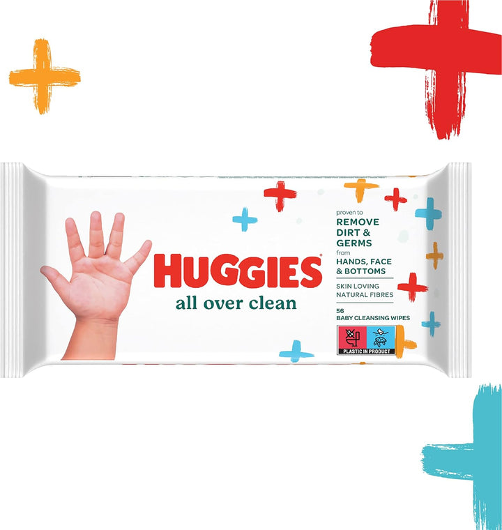 Huggies Baby-Feuchttücher All Over Clean, Für den ganzen Körper, Dezent und frisch, 10 x 56 Tücher,