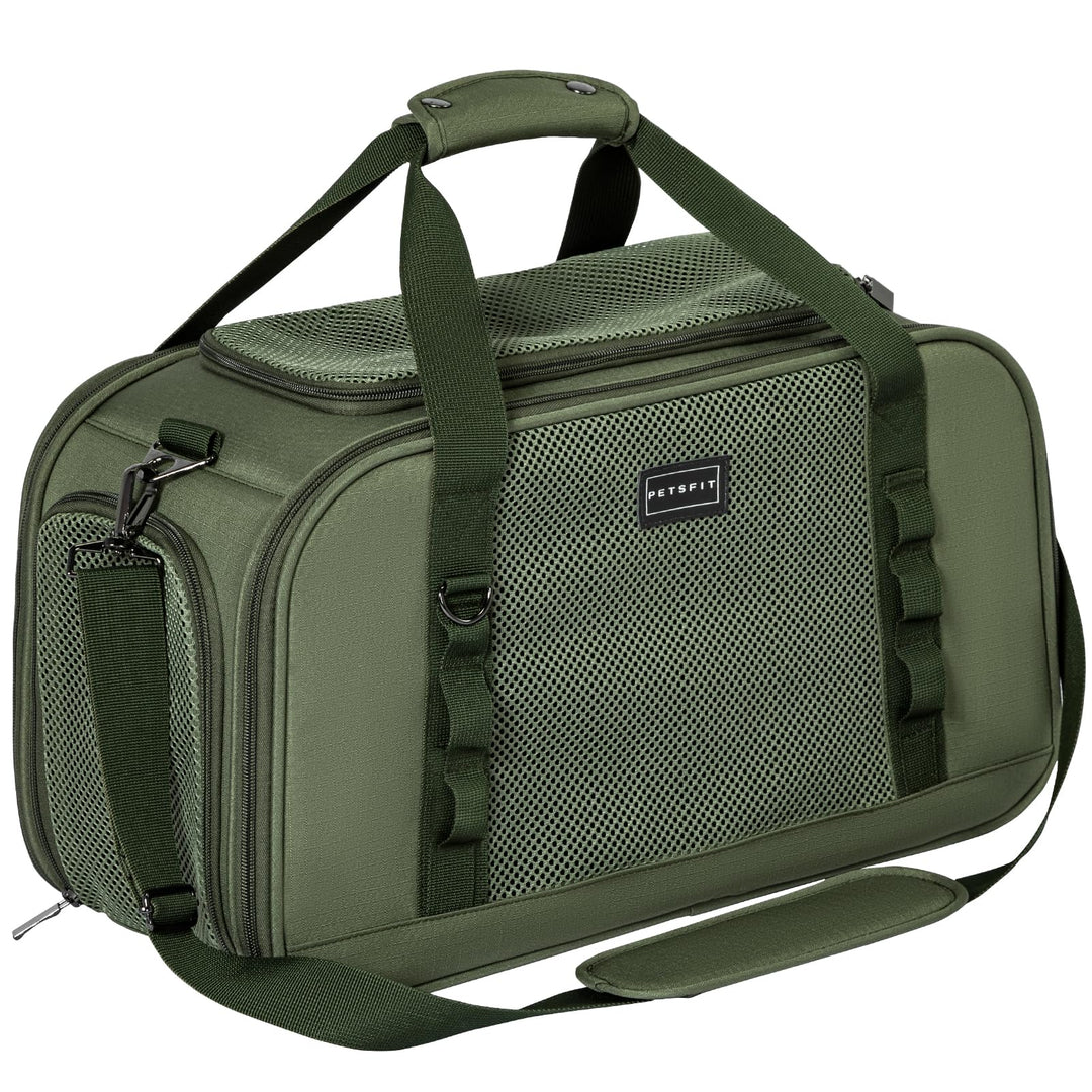 Petsfit Transportbox Katze Flugzeug Transporttasche Katze Hund mit Decke Hundetasche stabil & atmung