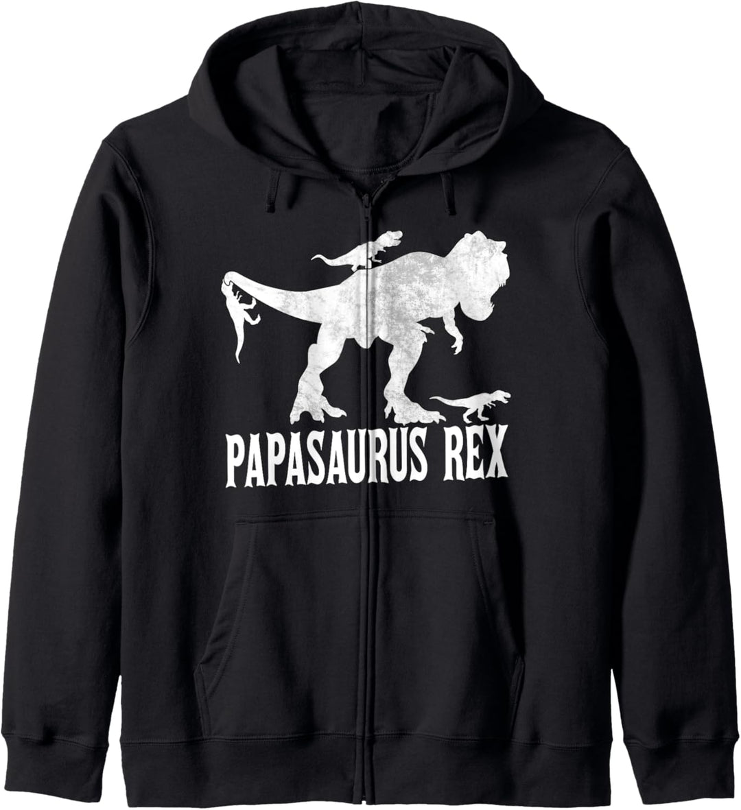 Papasaurus Papasaurier Papasauria Vatertag Geschenk Kapuzenjacke