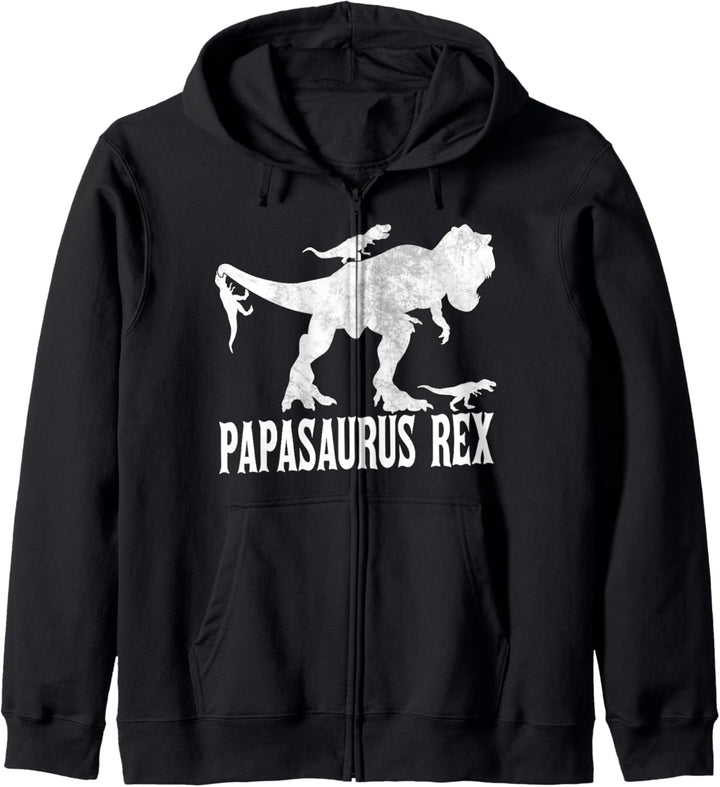Papasaurus Papasaurier Papasauria Vatertag Geschenk Kapuzenjacke