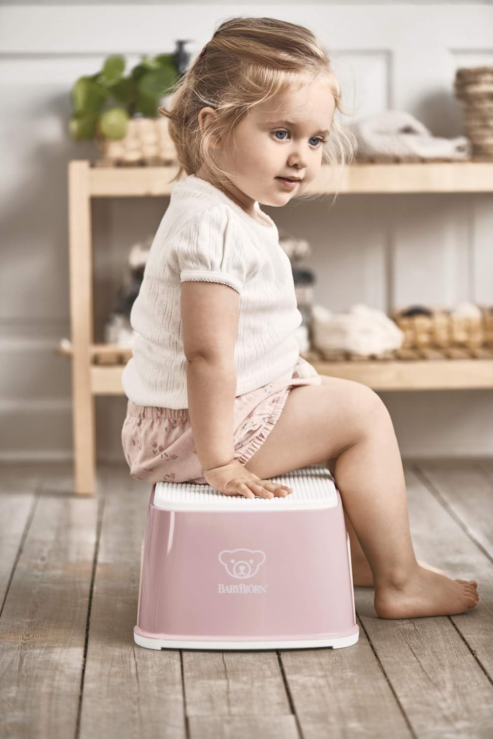 BabyBjörn Tritthocker, Blassrosa/Weiss, Blassrosa/Weiß