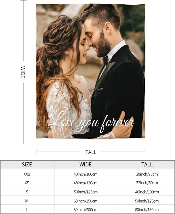 Easycosy personalisierte Decken für Paare Geschenke Benutzerdefinierte Bild werfen Decke Personalisi