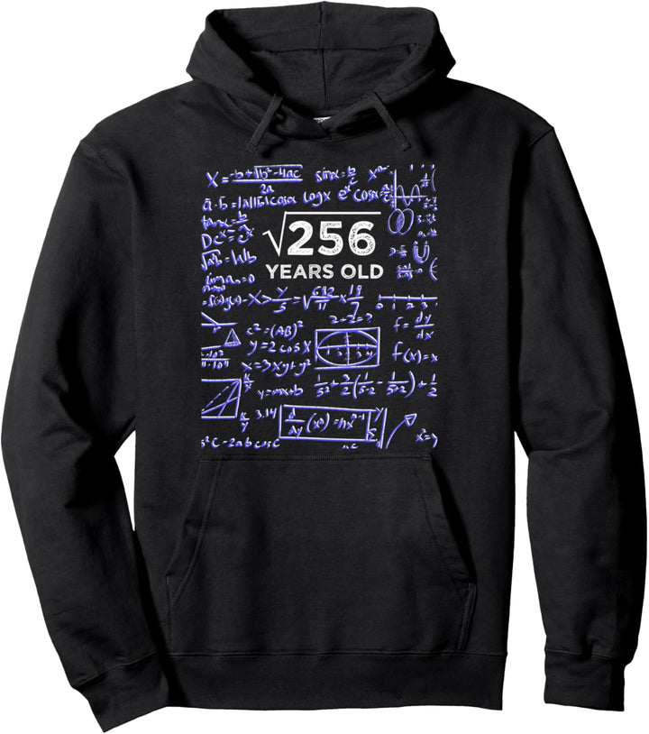 Quadratwurzel von 256 16. Geburtstag 16 Jahre alt Geschenk Pullover Hoodie