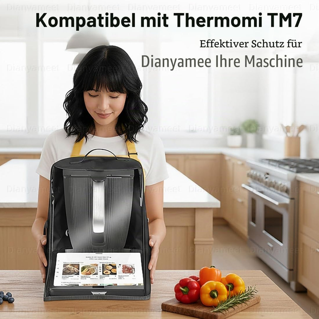 Abdeckhaube kompatibel für Thermomix TM7, Wasserabweisend StaubdichtHülle kompatibel mit Thermomix T