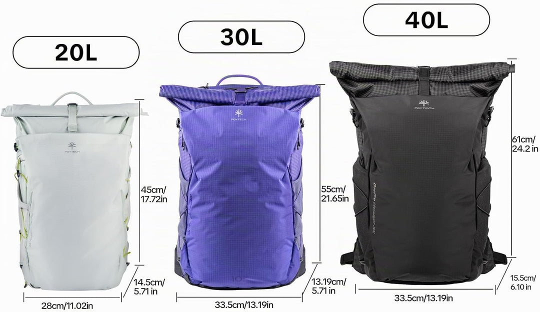 PGYTECH OnePro Ultralight Kamerarucksack Erweiterbar 20L-40L Outdoor Reisen Lila 30L, Lila 30L