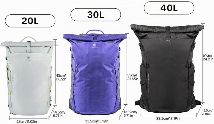 PGYTECH OnePro Ultralight Kamerarucksack Erweiterbar 20L-40L Outdoor Reisen Schwarz 20L, Schwarz 20L