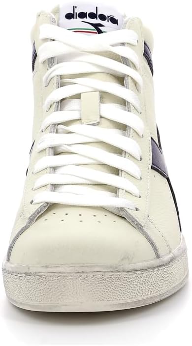 Diadora Unisex Game L High Waxed Hohe Sneaker, 36 EU Wei&#xDF; Blau