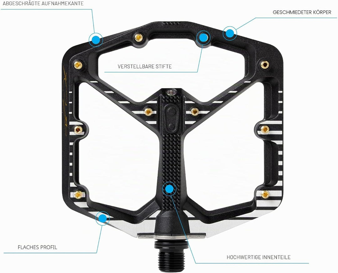 CRANKBROTHERS Stamp-1 Pedale Dunkelgrünes Grün L Stempel 7, Dunkelgrünes Grün L Stempel 7