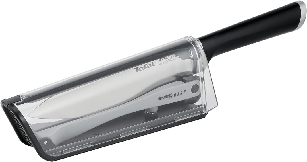 Tefal Ever Sharp Kochmesser 16,5 cm mit integriertem Schärfen, exklusive Guisationstechnologie (Pate