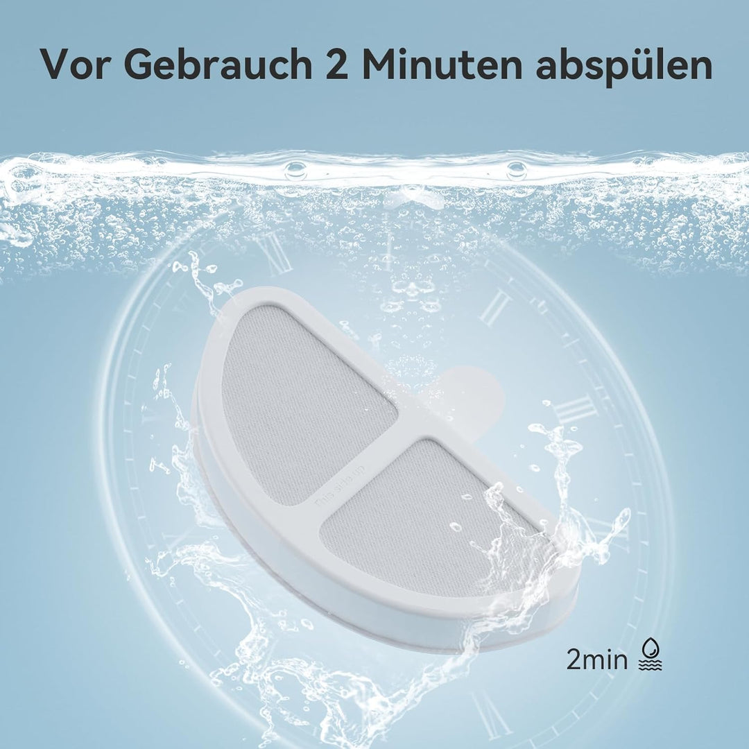 AstroPet 6 Stück Ersatzfilter für Pisces Katzenbrunnen 2,5L - Dreifach-Filtersystem mit Aktivkohle,
