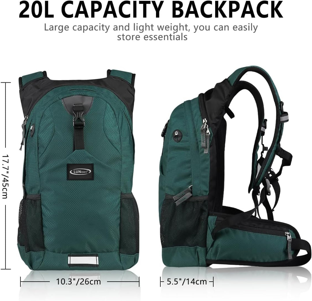 Lunidry Trinkrucksack Fahrradrucksack mit Trinkblase 2L Wasserdicht Sportrucksack, 20L Hydration Ruc
