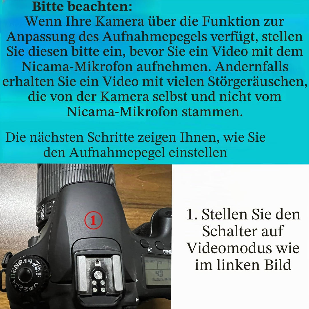 Nicama SGM5 Interview Kondensator Kardioid Mikrofon für DSLR Kamera Nikon Canon Sony Camcorder