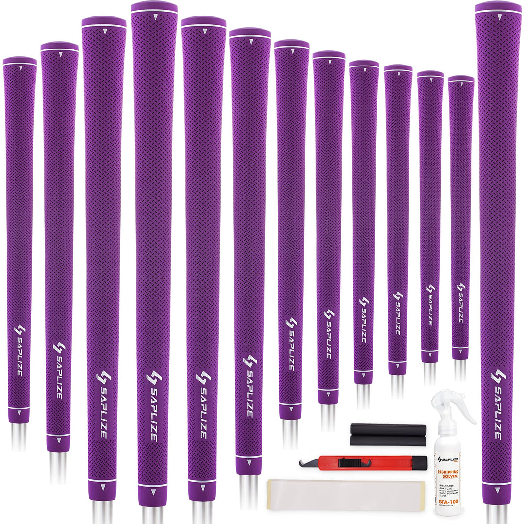 SAPLIZE Golfgriffe, 13er-Set mit komplettem Regripping-Kit, Standard/Midsize, Golfschlägergriffe aus