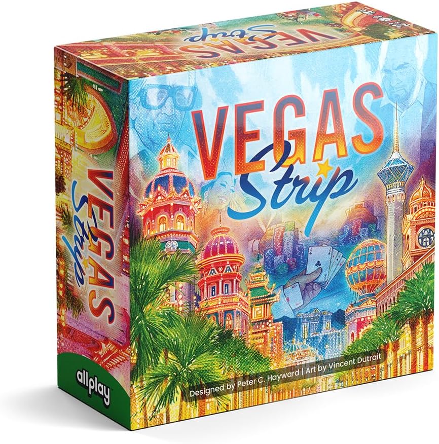Allplay Vegas Strip Board Game – Bluffing and Deduction for 2-6 Players, Unique Casino Powers, Ages