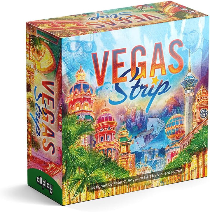 Allplay Vegas Strip Board Game – Bluffing and Deduction for 2-6 Players, Unique Casino Powers, Ages