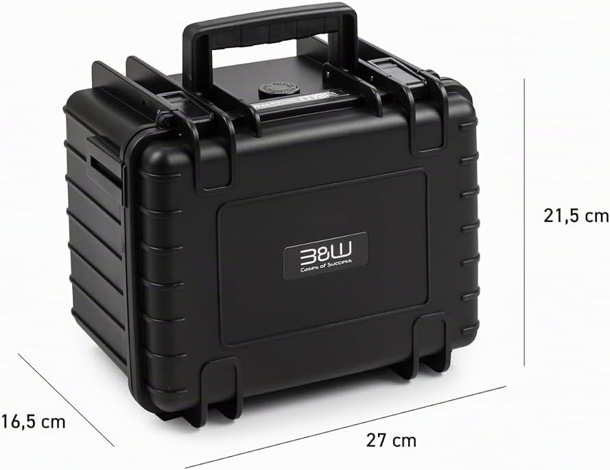 B&amp;W Transportkoffer Outdoor - Typ 2000 - Schwarz mit variabler Facheinteilung - Wasserdicht nach IP6