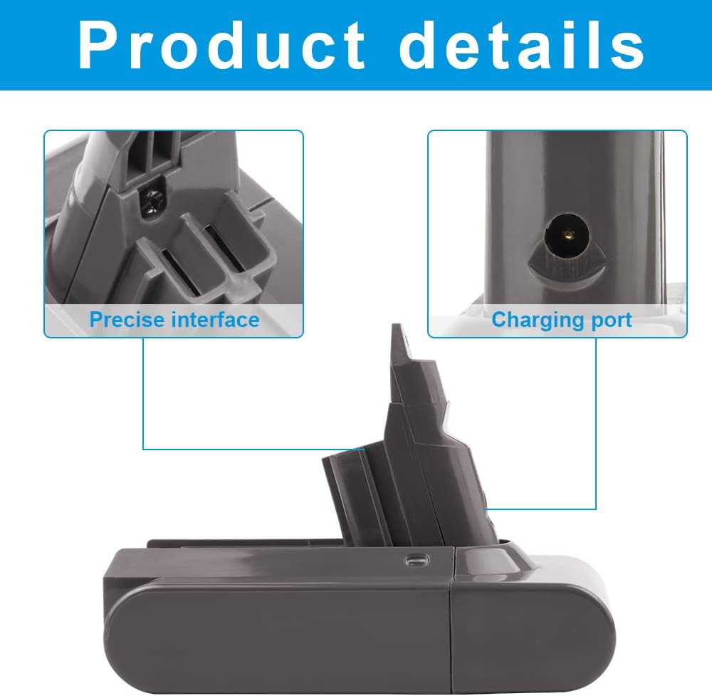 ARyee 4000mAh DC62 Akku Kompatibel mit Dyson V6 Series DC58 DC59 DC61 DC62 DC72 DC74, SV03 SV05 SV06
