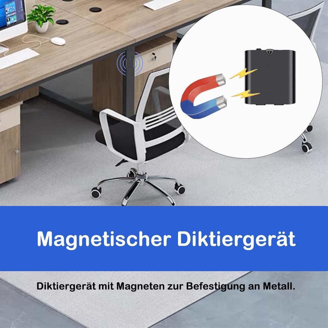 Mini Sprachrecorder, 16 GB, MP3-Wiedergabe, Magnet und Sprachaktivierung, USB-wiederaufladbare Voice