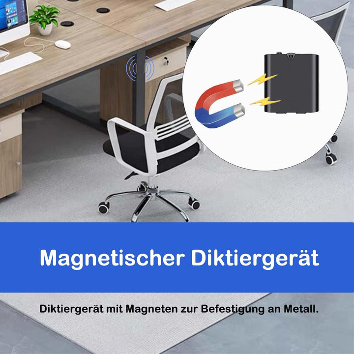 Mini Sprachrecorder, 16 GB, MP3-Wiedergabe, Magnet und Sprachaktivierung, USB-wiederaufladbare Voice