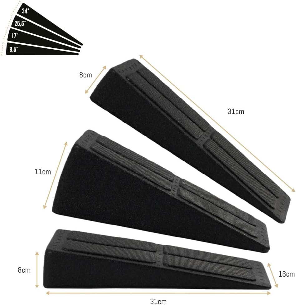 Bozeera | Wadendehner Keil Set | Zum Dehnen und Trainieren: Wadenstrecker, Beinstrecker, Kniekeil, M