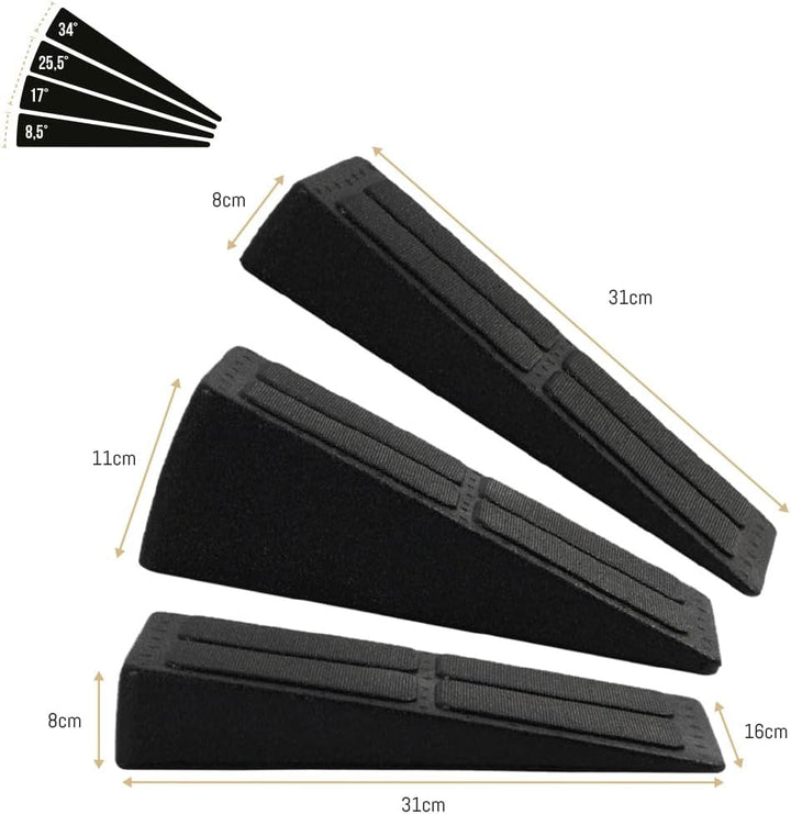 Bozeera | Wadendehner Keil Set | Zum Dehnen und Trainieren: Wadenstrecker, Beinstrecker, Kniekeil, M