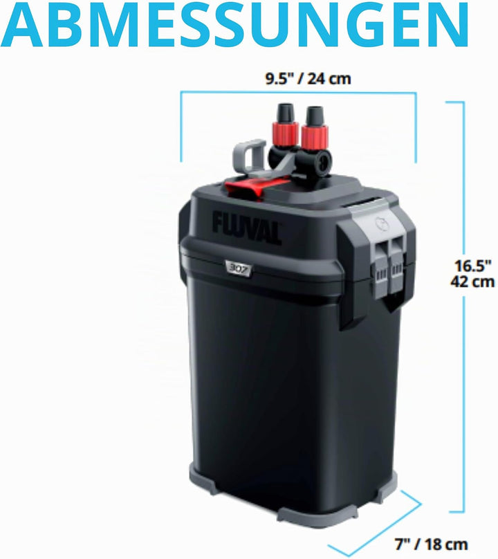 Fluval A447 307 Aussenfilter, 300 l schwarz 300 l Single, schwarz 300 l Single