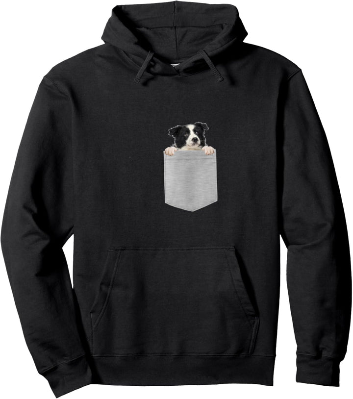 Animal in Your Pocket cute Border Collie puppy Pullover Hoodie