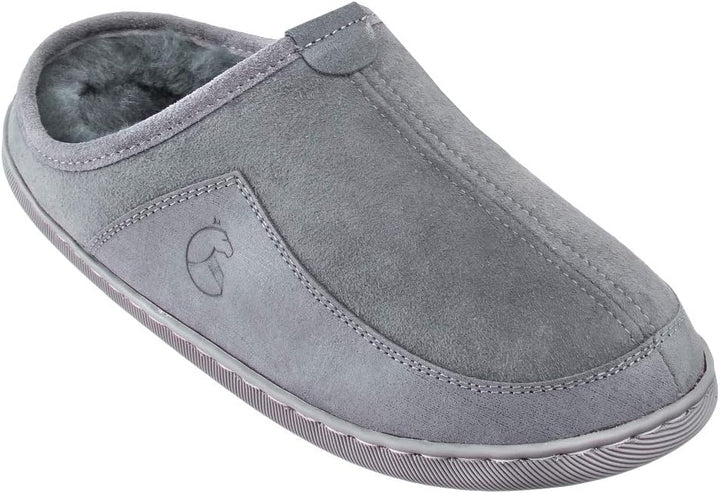 ESTRO Lammfell Hausschuhe Herren Pantoffeln Leder - Warm Lammfellhausschuhe Sheepskin Slippers Warme