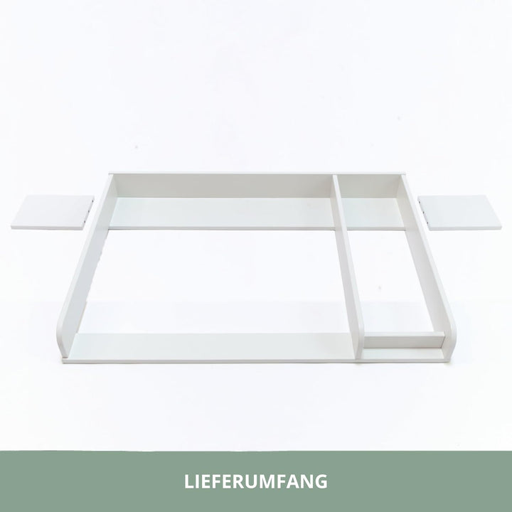 Wickelaufsatz für IKEA HEMNES Kommode - Weiss, 160cm | Mit Trennfach, 100% MDF weiss lackiert · Komm