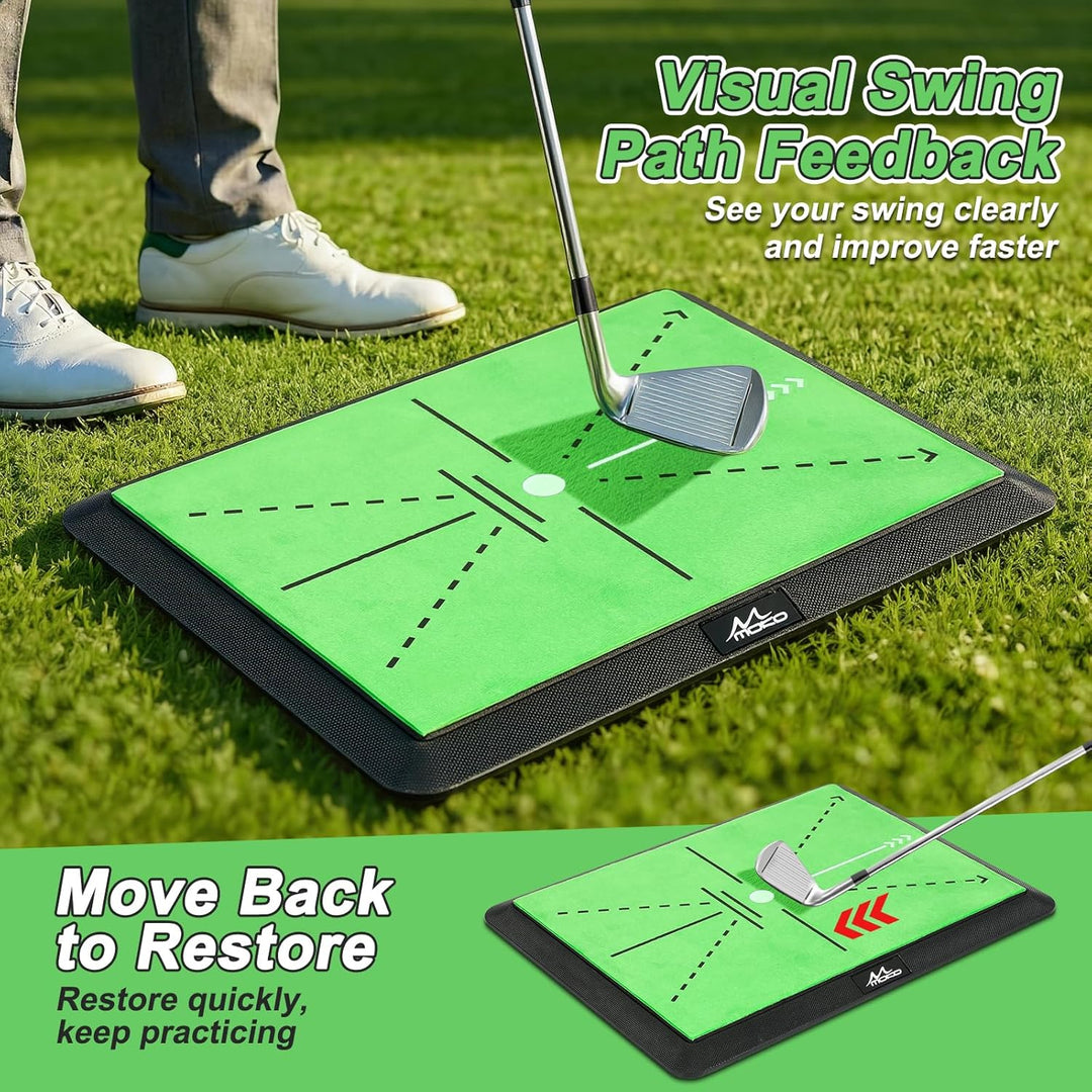 MoKo Golf-Schlagmatte, Golfmatte mit Schwungbahn-Feedback, Zusätzliche Austauschbare Trainingsmatten