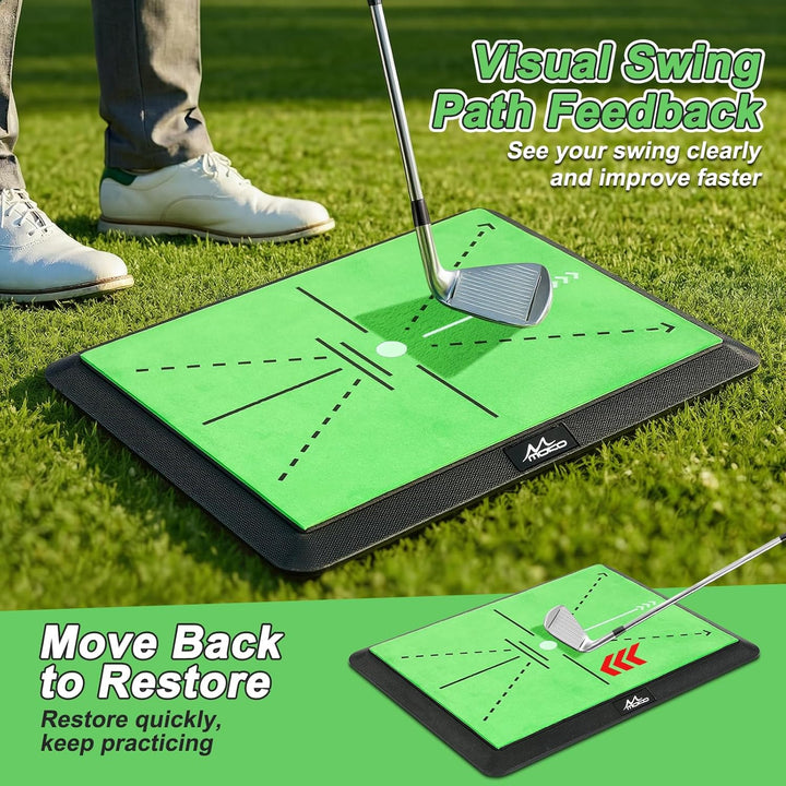 MoKo Golf-Schlagmatte, Golfmatte mit Schwungbahn-Feedback, Zusätzliche Austauschbare Trainingsmatten