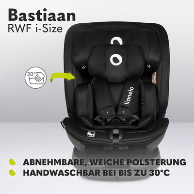 LIONELO Bastiaan RWF Baby- und Kleinkindautositz 0-36 kg von 40–150 cm 360° drehbar ISOFIX-zertifizi