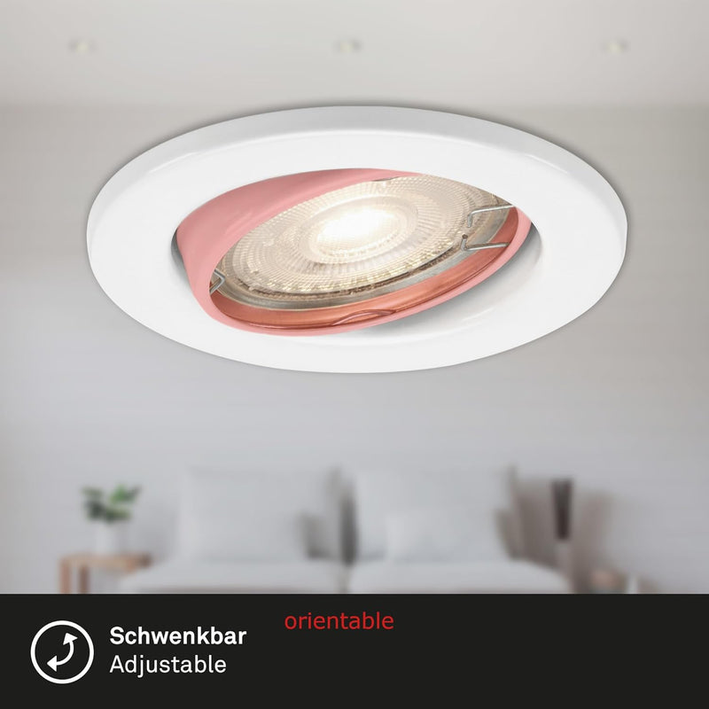 BRILONER Leuchten - LED Einbauleuchten, 3er Set Deckenlampen, LED-Modul schwenkbar, je 5 Watt, je 40