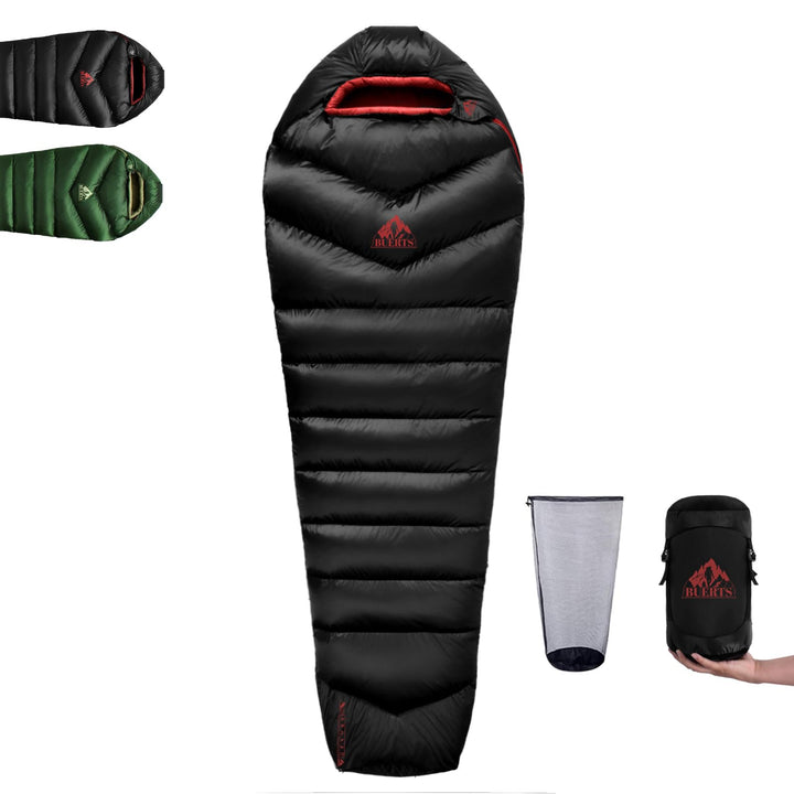 Daunenschlafsack Ultraleicht mit kleinem Packmass(620FP/RDS)-Sommerschlafsack für Camping,Trekking,B