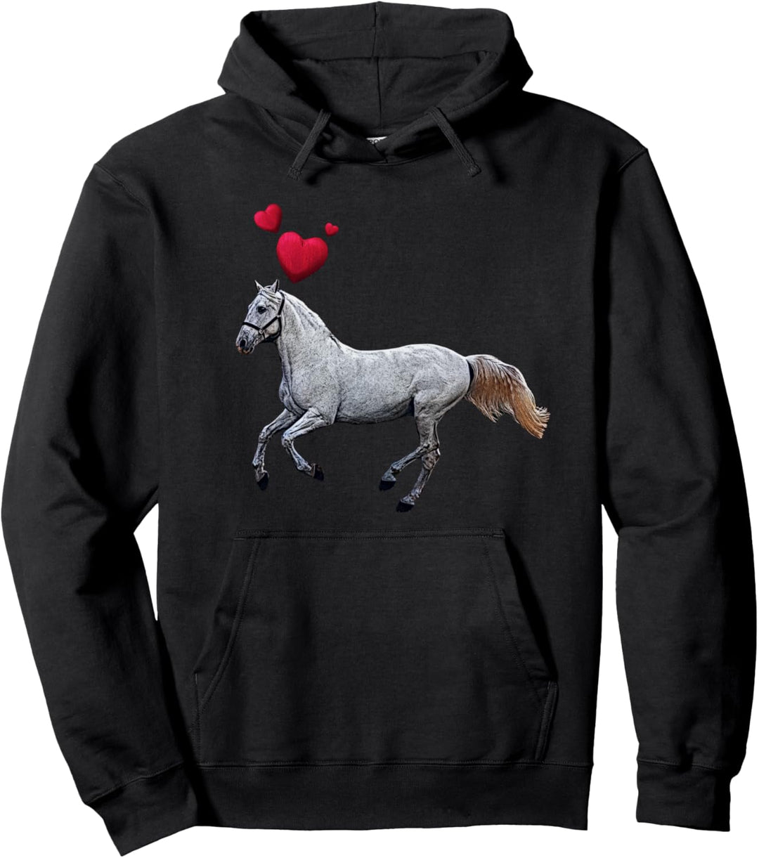 Shirt mit Pferd und Herz Pferdemotiv Pullover Hoodie
