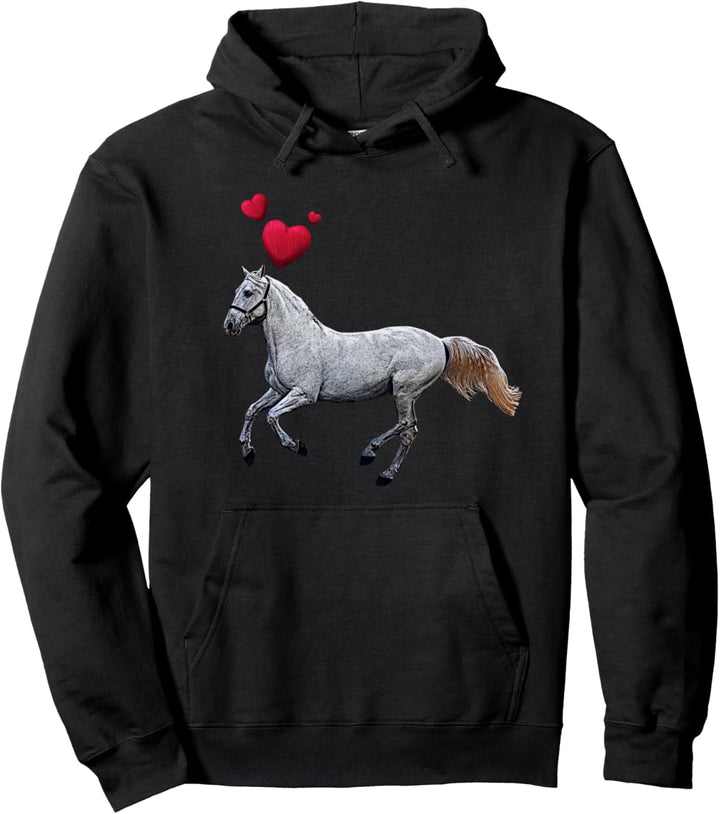Shirt mit Pferd und Herz Pferdemotiv Pullover Hoodie