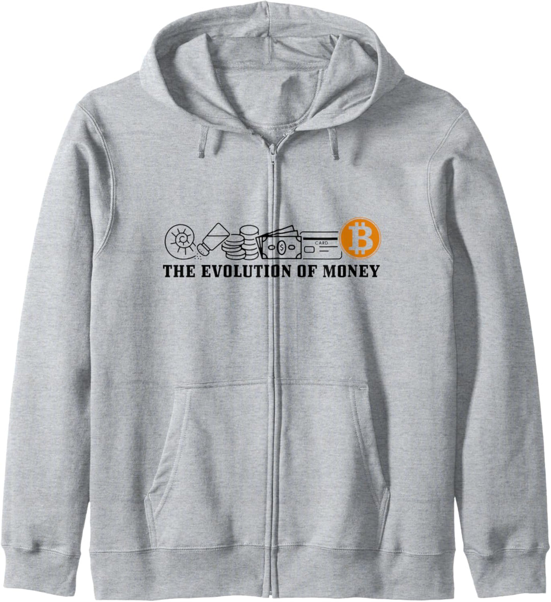 Bitcoin Evolution of Money Crypto Trader BTC Investor Kapuzenjacke
