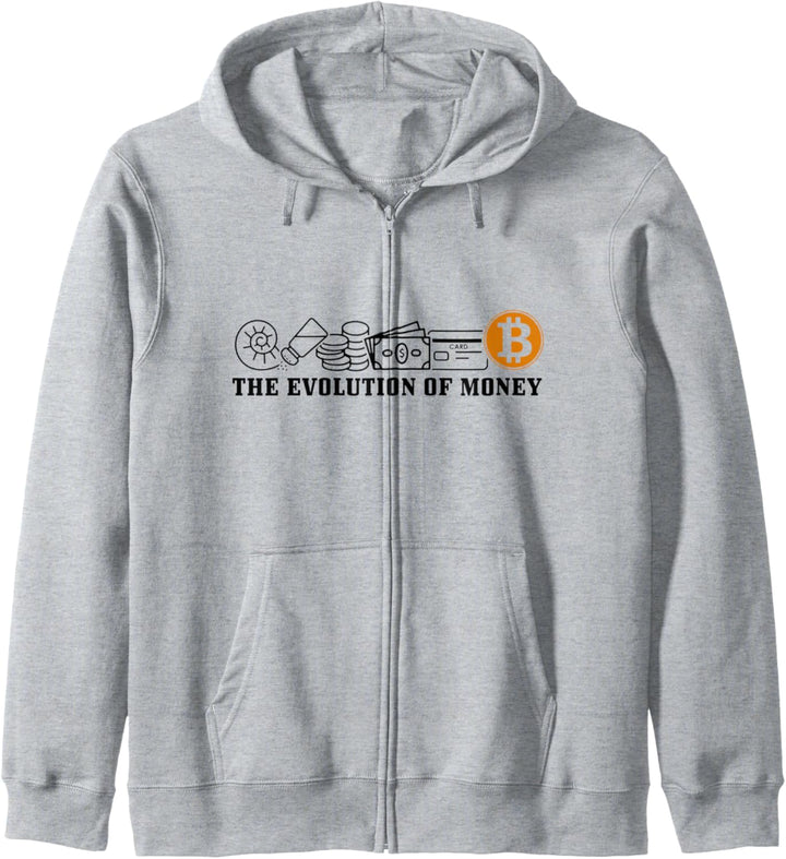 Bitcoin Evolution of Money Crypto Trader BTC Investor Kapuzenjacke