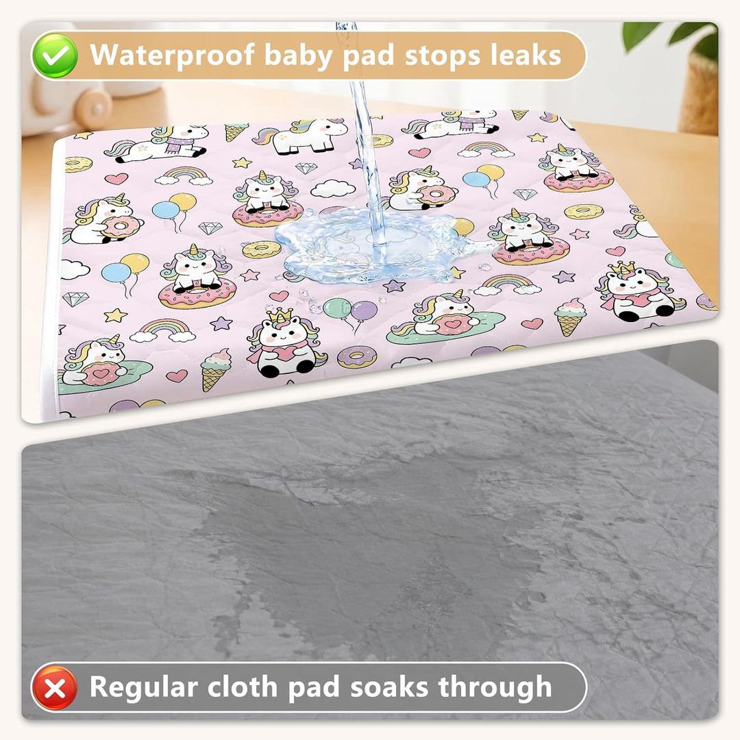 Einhorn-PIPI-Pads, Töpfchen-Trainingsbett-Pads, 100% wasserdicht und Bettnässtücher für Einzel- und
