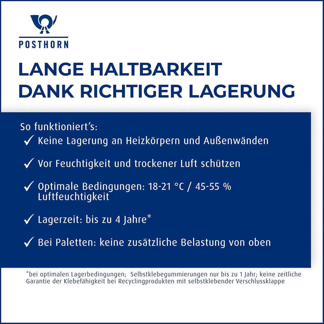 POSTHORN Versandtasche C4 (250 Stück), selbstklebende Versandtaschen mit Fenster, Blauer Engel zerti
