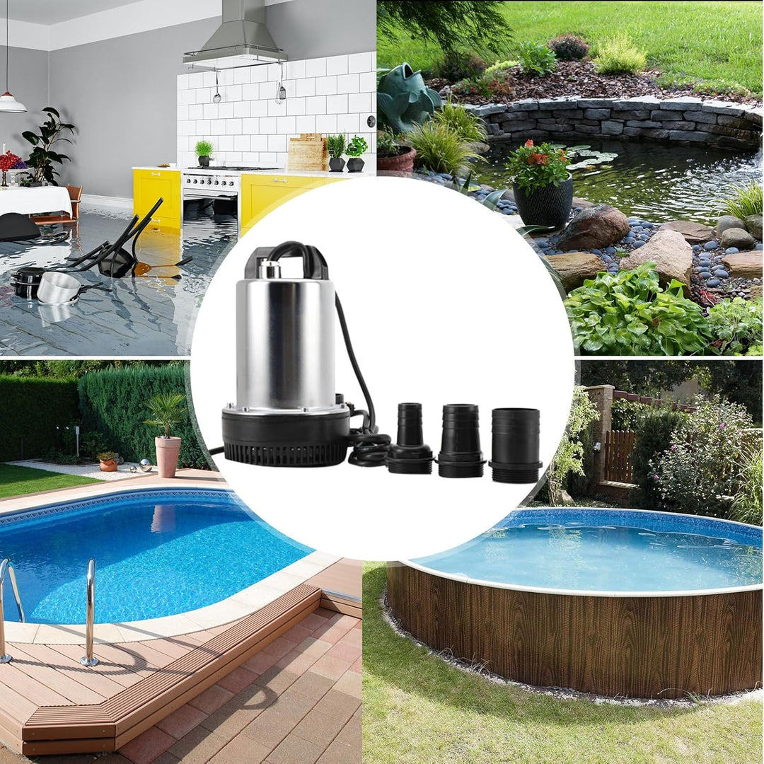 LALABU DC 12V 160W Tauchpumpe Solar Wasserpumpe, Schmutzwassertauchpumpe Geeignet zum Pumpen von Sau