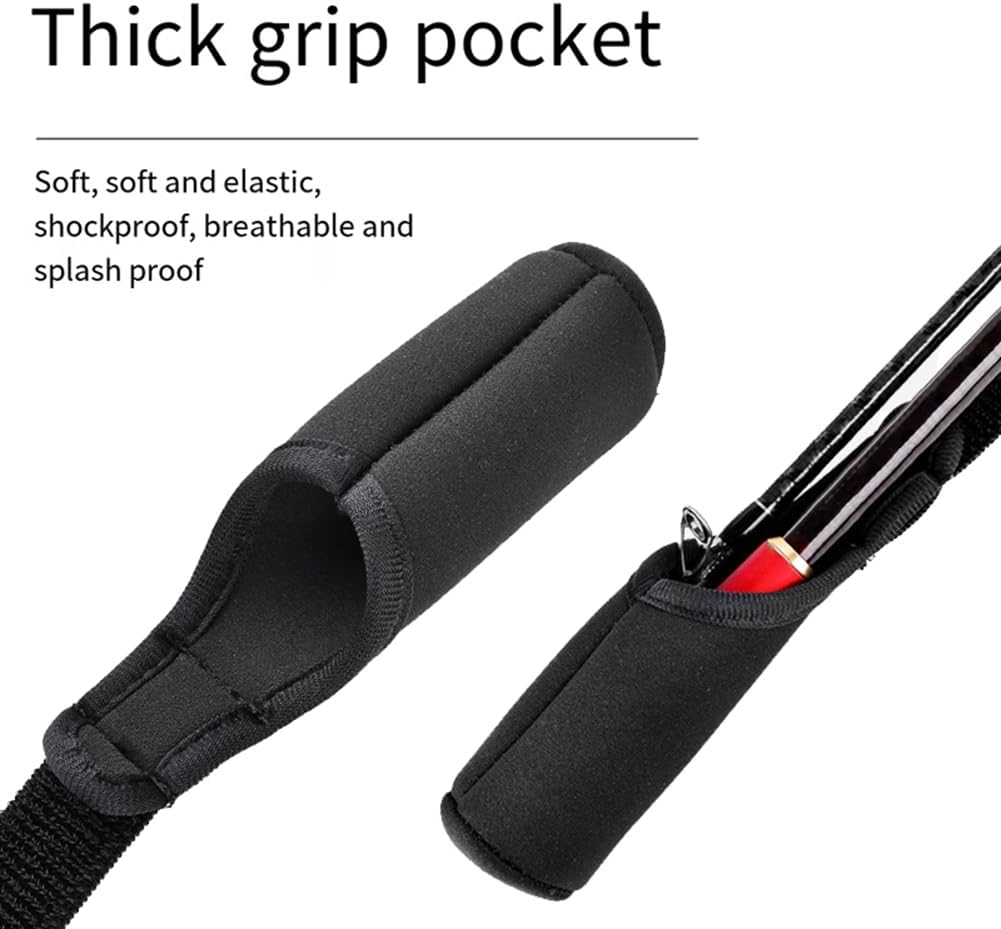 5 Stück Rutenschutz für Angelruten, Angelrutenhaltergurt 59 cm–130 cm Adjustable Neopren Rutenschutz