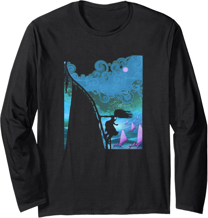 Disney Moana Boat Silhouette Langarmshirt