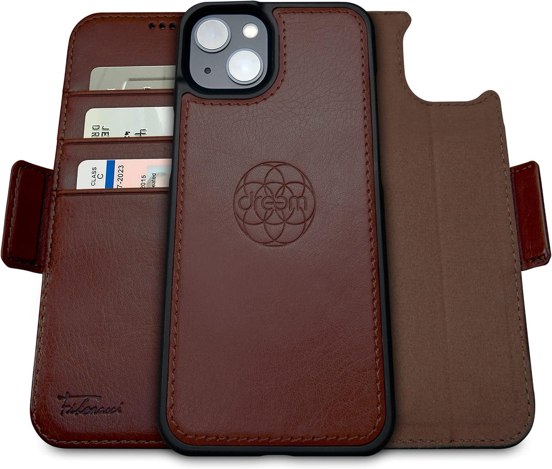 Dreem Fibonacci iPhone 14 Plus Brieftaschen-Etui / 2-in-1 stossfestes Etui und abnehmbares Folio aus