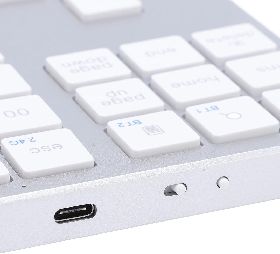 Denash Nummernblock, Kabellos, 35 Tasten, Wiederaufladbare Tastatur mit Dreifacher Geräteumschaltung