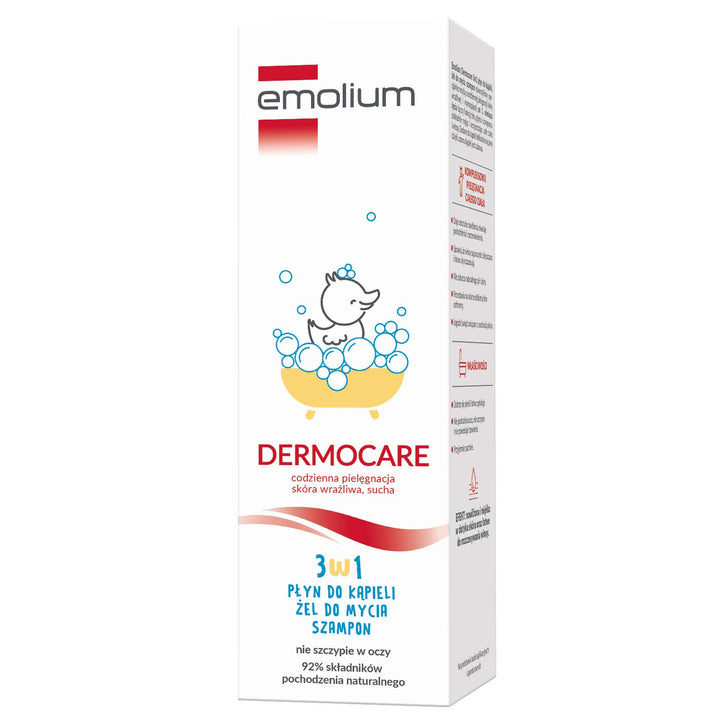Emolium Dermocare 3in1 - Gluehflüssigkeit, Waschgel, Shampoo - 400ml